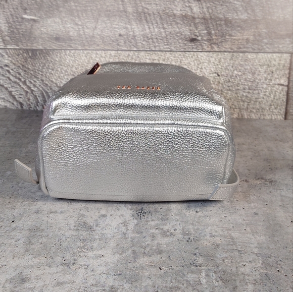 Ted Baker Silver Leather Backpack - Picture 7 of 10